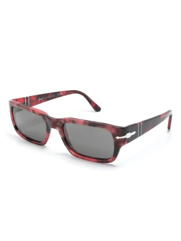 Persol Adrien zonnebril met rechthoekig montuur - Rood