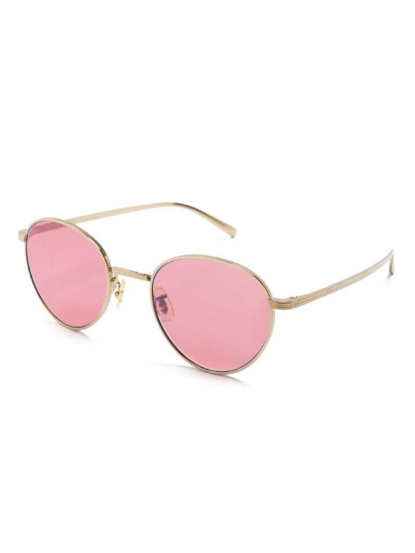 Oliver Peoples Rhydian zonnebril met rond montuur - Goud