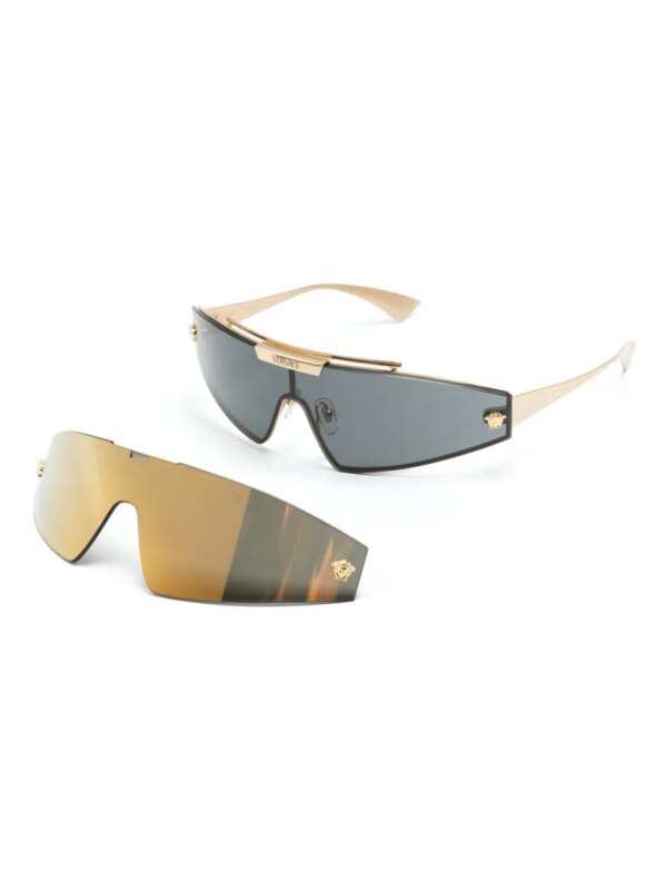 Versace Eyewear Zonnebril met oversized montuur - Goud