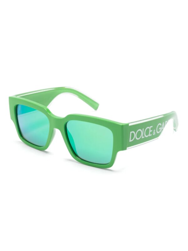 Dolce & Gabbana Eyewear Zonnebril met vierkant montuur - Groen