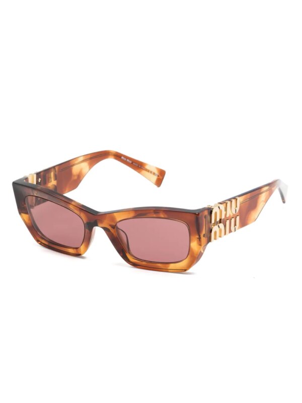 Miu Miu Eyewear Miu Glimpse zonnebril met rechthoekig montuur - Bruin