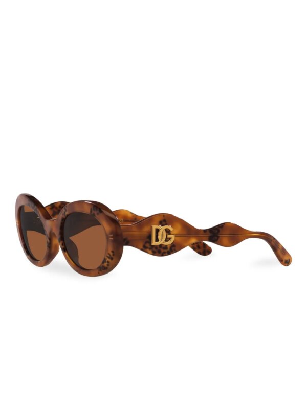 Dolce & Gabbana Kids DG Crossed zonnebril - Bruin