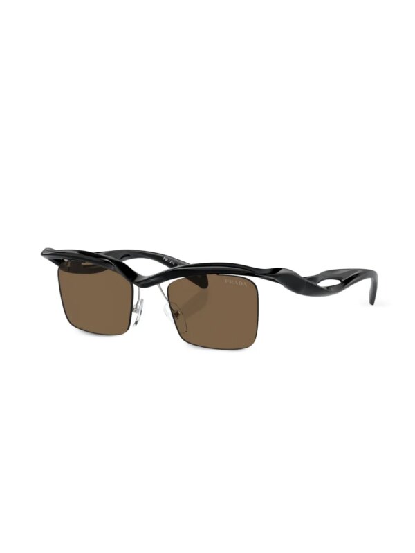 Prada Eyewear PR A15S zonnebril met vierkant montuur - Zwart