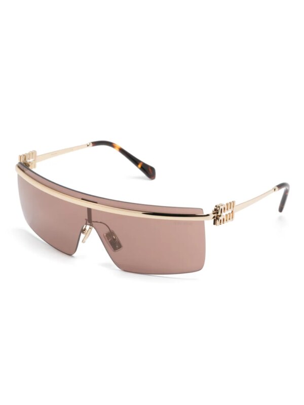 Miu Miu Eyewear Zonnebril met schild montuur - Goud