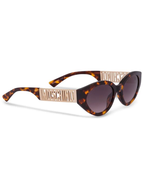 Moschino Eyewear Zonnebril met cat-eye montuur en logo - Bruin