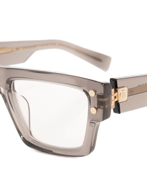 Balmain Eyewear Zonnebril met vierkant montuur - Bruin