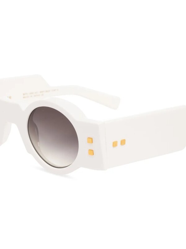 Balmain Eyewear Olivier zonnebril met rond montuur - Wit