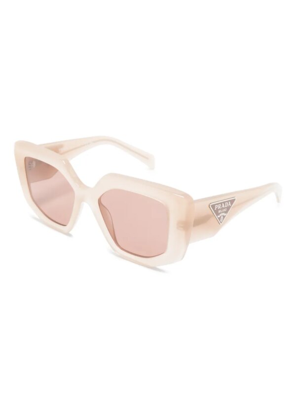 Prada Eyewear Zonnebril met geometrisch montuur - Beige