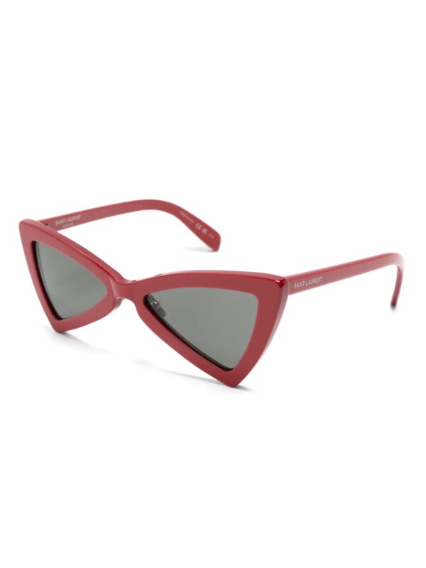 Saint Laurent Eyewear Zonnebril met geometrisch montuur - Rood