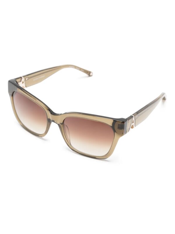 Aspinal Of London Pasadena oversized zonnebril - Groen