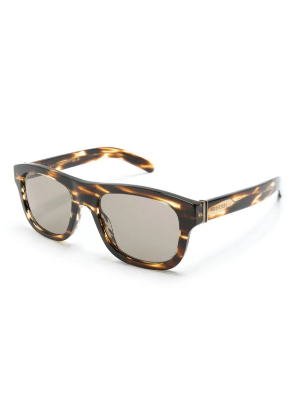 Gucci Eyewear Zonnebril met vierkant montuur - Bruin