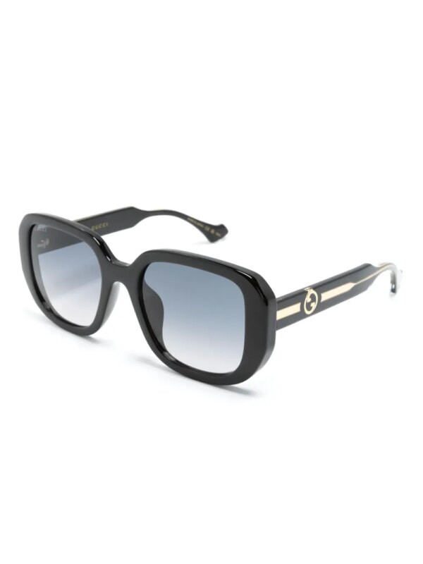 Gucci Eyewear GG zonnebril met vierkant montuur - Zwart