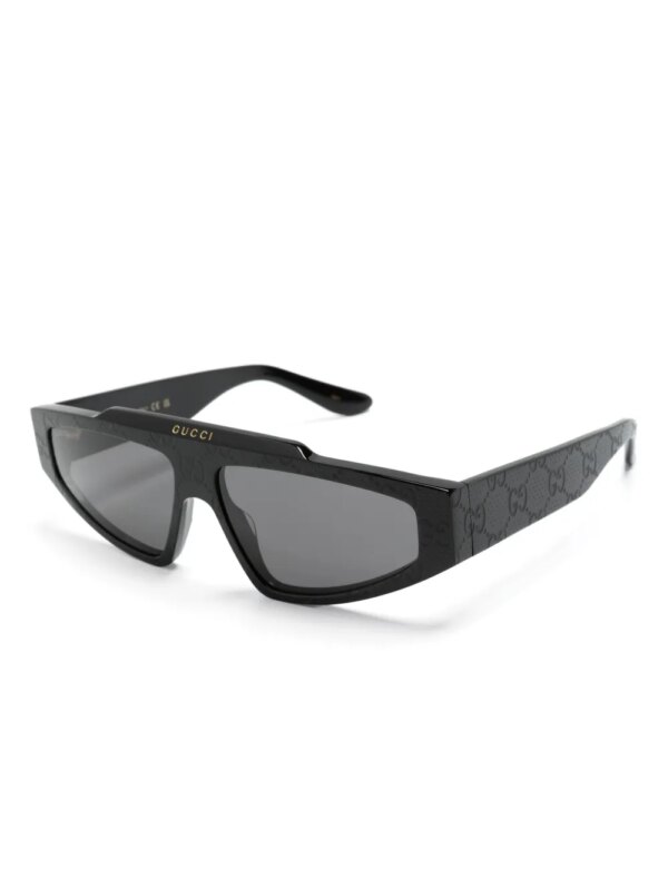 Gucci Eyewear GG-Supreme zonnebril met geometrisch montuur - Zwart