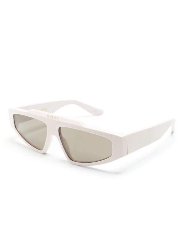 Gucci Eyewear Zonnebril met biker montuur - Wit