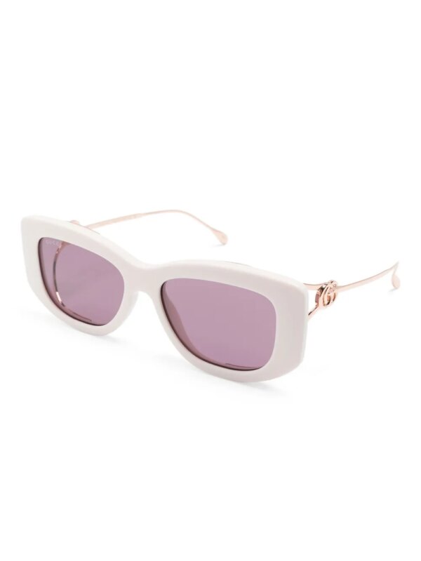 Gucci Eyewear Double G zonnebril met vlinder montuur - Roze