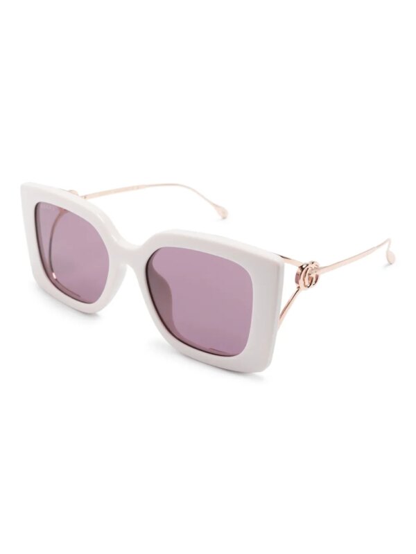 Gucci Eyewear Double GG zonnebril met oversized montuur - Roze