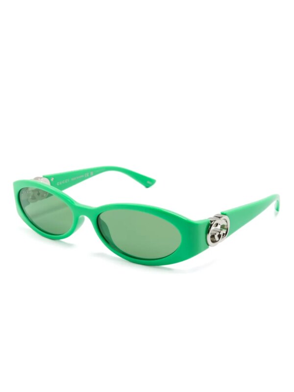 Gucci Eyewear GG zonnebril met ovaal montuur - Groen