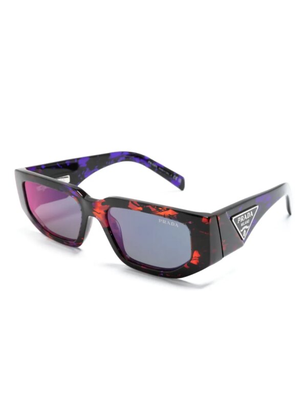 Prada Eyewear SPR09Z zonnebril met rechthoekig montuur - Bruin