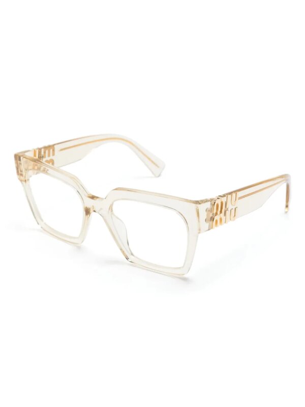 Miu Miu Eyewear Zonnebril met oversized montuur - Geel