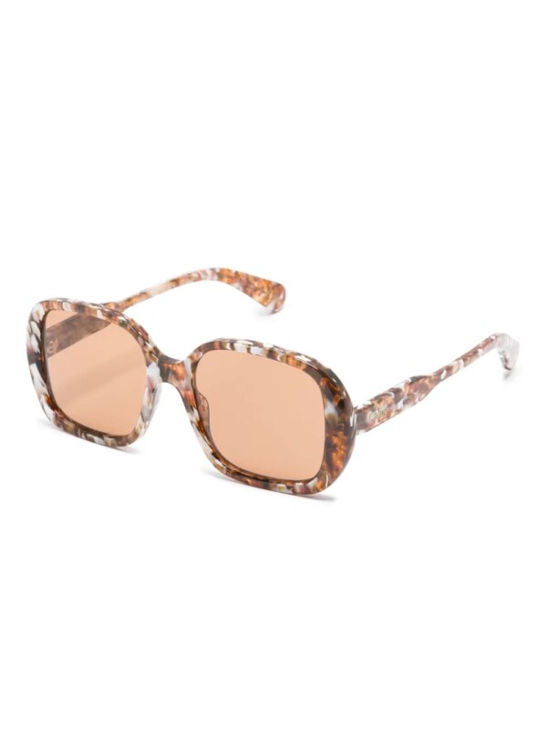 Chloé Eyewear CH0222S zonnebril met schildpadschild design - Bruin