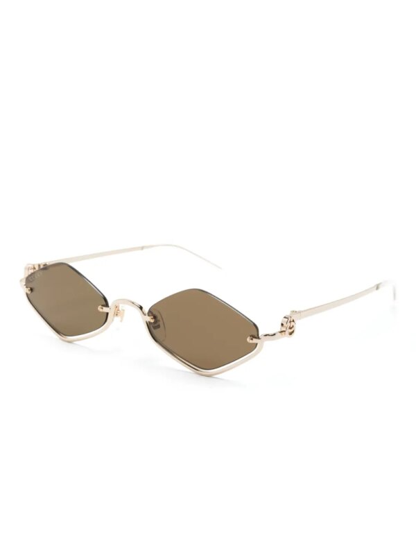 Gucci Eyewear GG zonnebril met geometrisch montuur - Goud