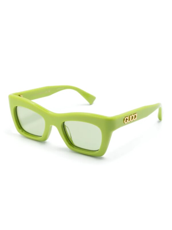 Gucci Eyewear Zonnebril met rechthoekig montuur - Groen