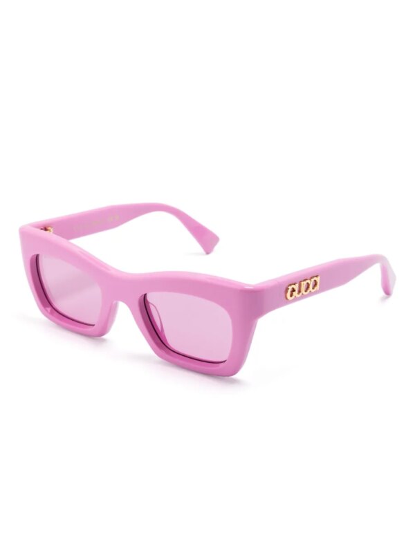 Gucci Eyewear Zonnebril met rechthoekig montuur - Roze