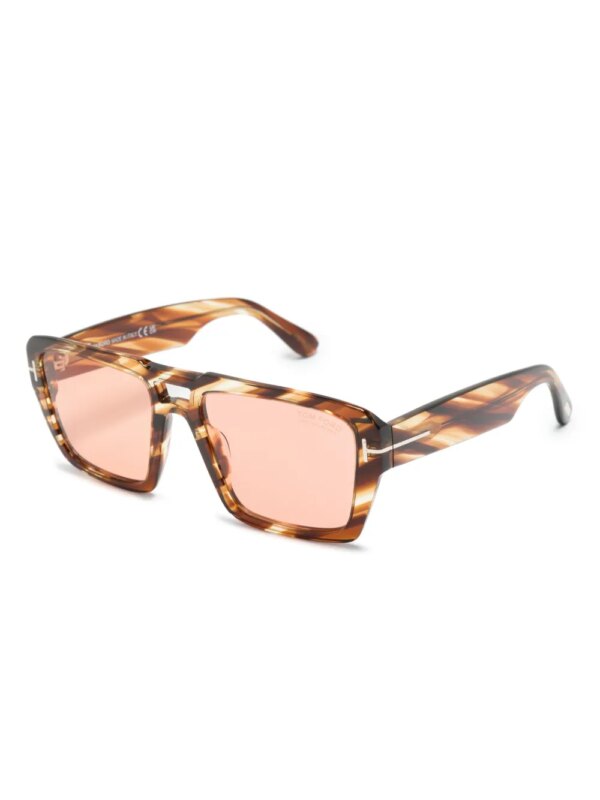 TOM FORD Eyewear Redford zonnebril met piloten montuur - Bruin