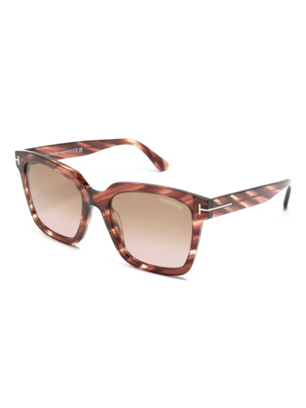 TOM FORD Eyewear Zonnebril met vierkant montuur - Bruin