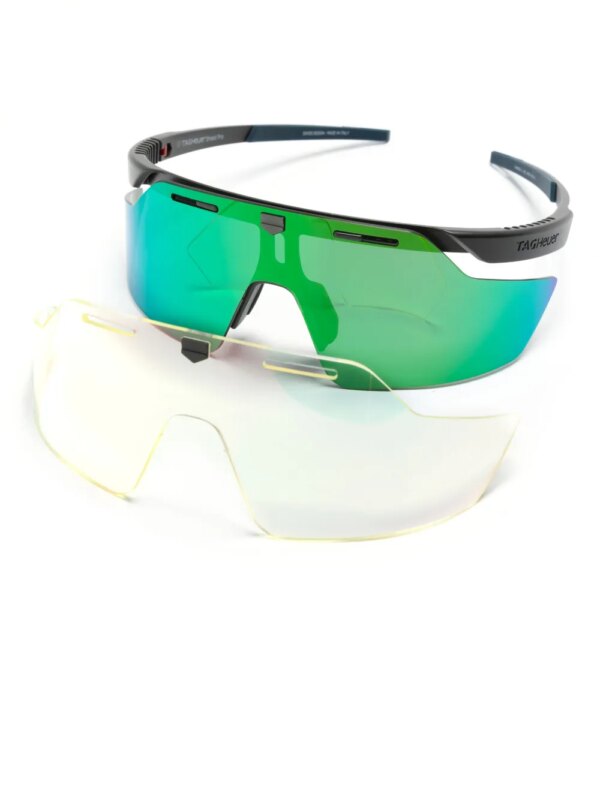 Tag Heuer Eyewear Zonnebril met biker montuur - Zwart