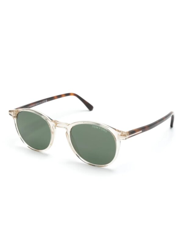 TOM FORD Eyewear FT539 zonnebril met rond montuur - Beige