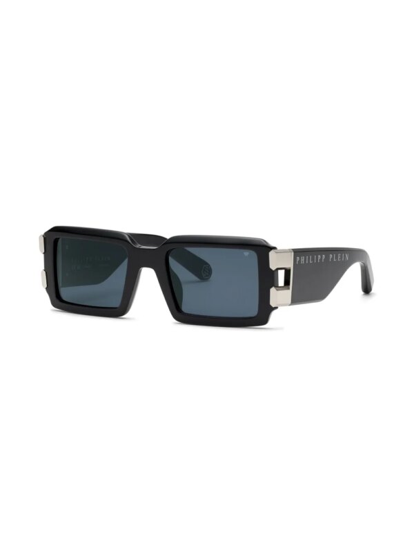 Philipp Plein Eyewear Plein Eagle zonnebril met rechthoekig montuur - Zwart