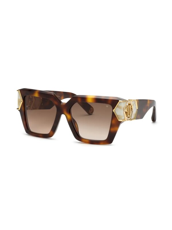 Philipp Plein Eyewear Plein Hera zonnebril met oversized montuur - Bruin