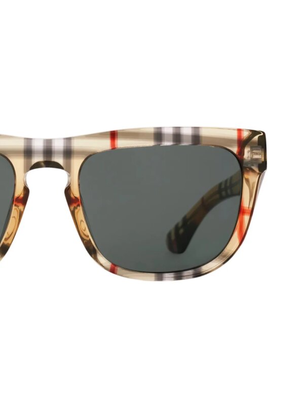 Burberry Eyewear Vintage check zonnebril met vierkant montuur - Beige