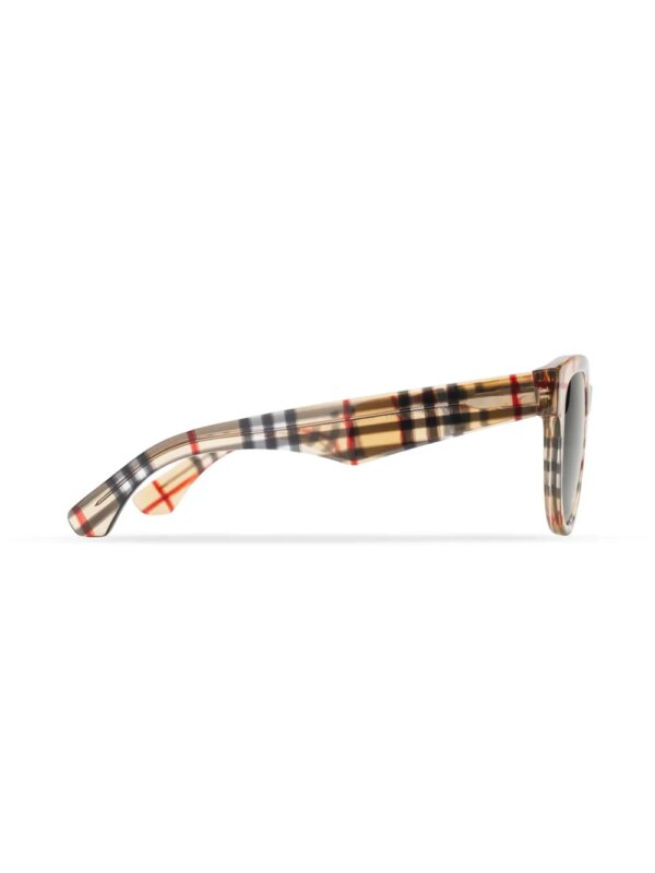 Burberry Eyewear Vintage check zonnebril met rond montuur - Beige