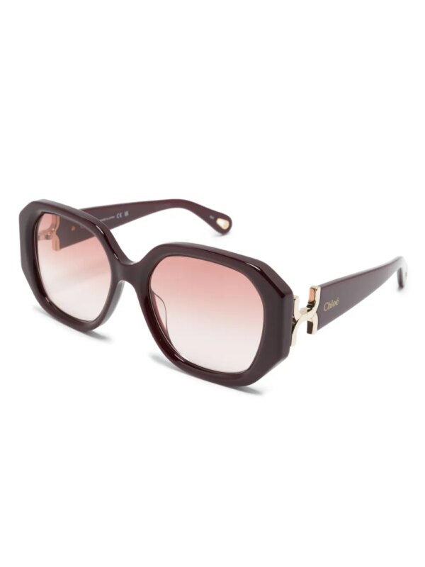 Chloé Eyewear Marcie zonnebril met vierkant montuur - Rood