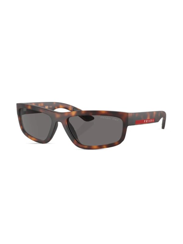Prada Linea Rossa Zonnebril met rechthoekig montuur - Groen