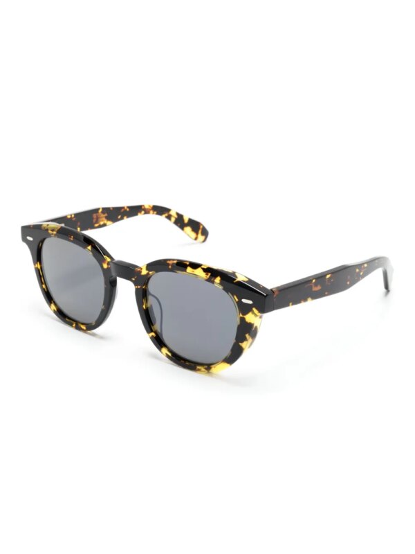 Oliver Peoples N.05 zonnebril met rond montuur - Zwart