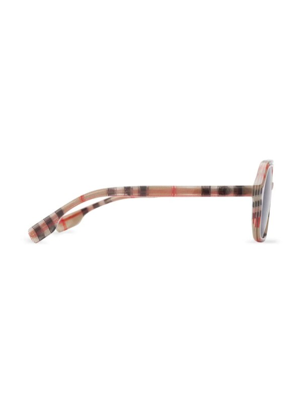 Burberry Kids Vintage check zonnebril met navigator montuur - Beige