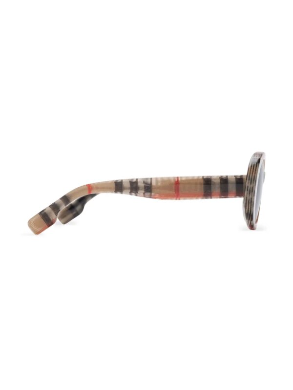 Burberry Kids Zonnebril met ovaal montuur - Bruin
