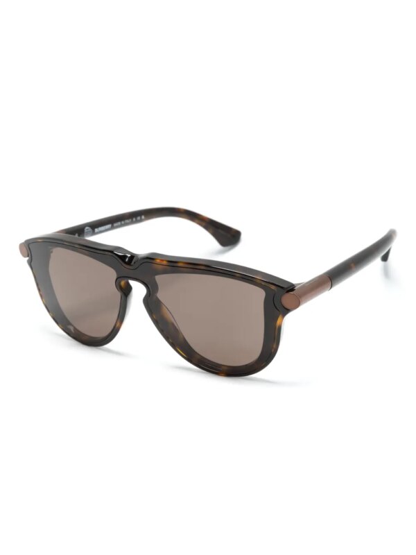 Burberry Eyewear Tubular zonnebril met geometrisch montuur - Bruin