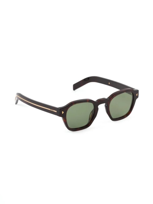 Prada Eyewear Zonnebril met vierkant montuur en logoplakkaat - Bruin