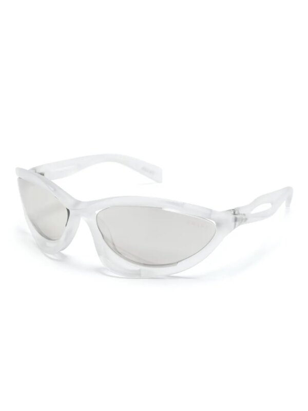 Prada Eyewear Zonnebril met wikkelmontuur - Wit