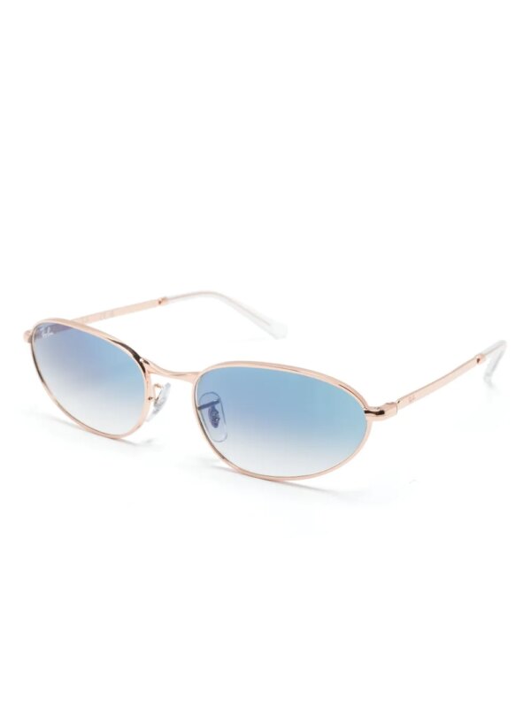 Ray-Ban RB3734 zonnebril met ovaal montuur - Goud
