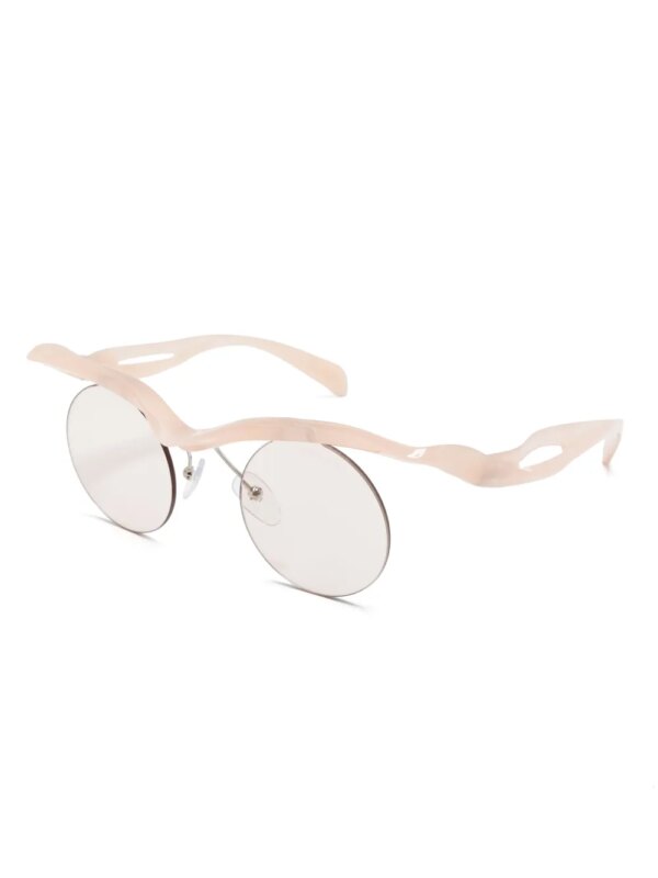 Prada Eyewear A24S zonnebril met rond montuur - Roze