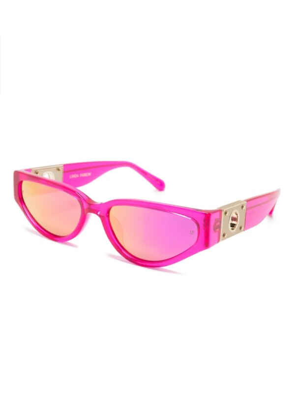 Linda Farrow Tomie zonnebril met cat-eye montuur - Roze
