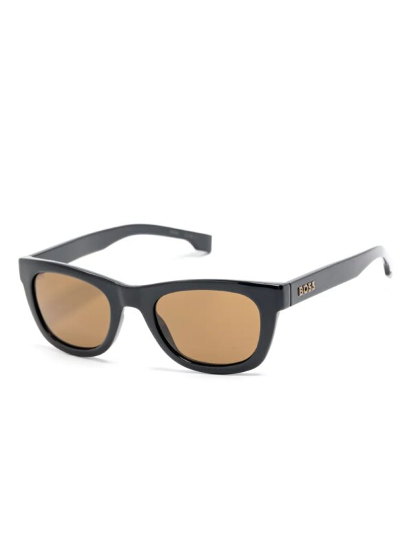 BOSS Zonnebril met vierkant montuur - Zwart