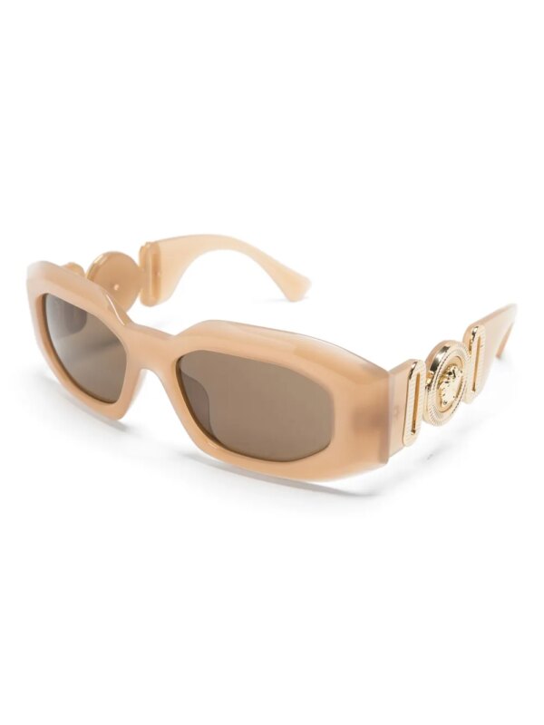 Versace Eyewear Medusa Head zonnebril met zeshoekig montuur - Beige
