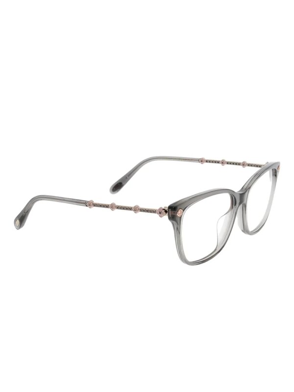 Chopard Eyewear Zonnebril met vierkant montuur verfraaid met kristallen - Grijs