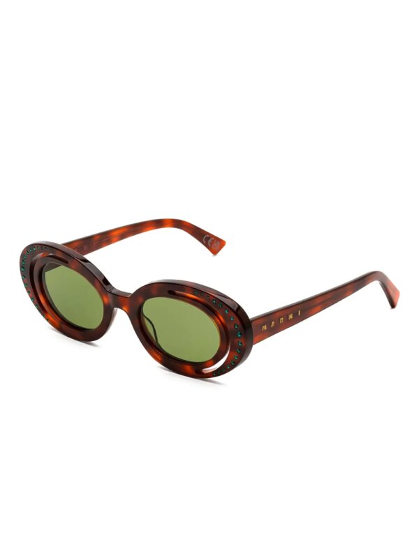 Marni Eyewear Zion Canyon zonnebril verfraaid met kristallen - Bruin